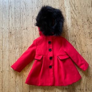 Pea Coat faux fur lining